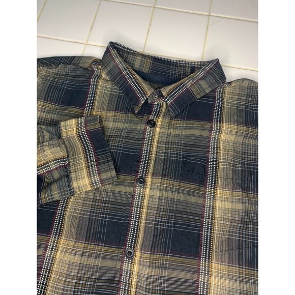 prAna Mens XL Button Up Plaid Long Sleeve Plaid‎ Button up Pockets Shirt - Picture 1 of 8